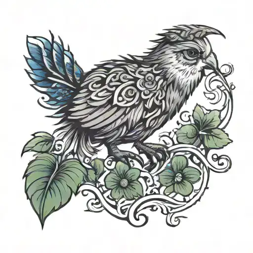 Scottish kiwi tattoo design idea