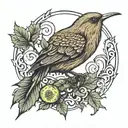 Scottish kiwi tattoo design idea