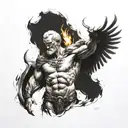 prometheus giving fire tattoo design idea