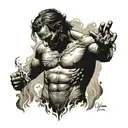 prometheus giving fire tattoo design idea