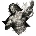prometheus giving fire tattoo design idea