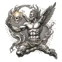 Prometheus bringing fire to mankind  tattoo design idea