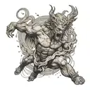 Prometheus bringing fire to mankind  tattoo design idea