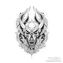 Chaos, forearm sleeve tattoo design idea