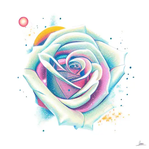 Rose soleil et Aube tattoo design idea