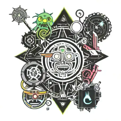 Rick & Morty making a tattoo  tattoo design idea