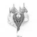 initial J P with a heart tattoo design idea