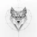 geometric howl holwing thunderstorm tattoo design idea