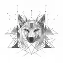 geometric howl holwing thunderstorm tattoo design idea