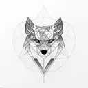 geometric howl thunderstorm tattoo design idea