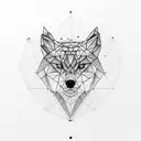 geometric howl thunderstorm tattoo design idea