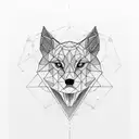 geometric howl thunderstorm tattoo design idea
