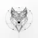 geometric howl thunderstorm tattoo design idea