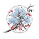   cherry tree that wraps around a sword tattoo design idea