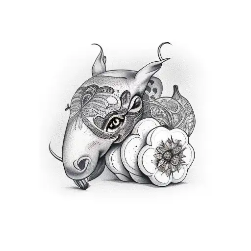 lamp with pepper tattoo design idea