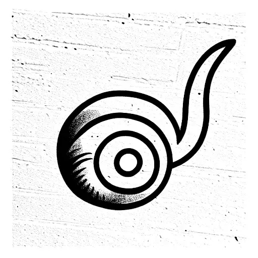 a cute snail with its  shell that looks like a cute mini house tattoo design idea
