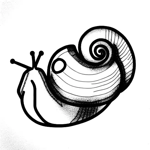 a cute snail tattoo design idea