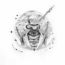 beetlejuice  tattoo design idea