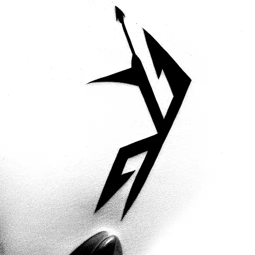 Arrow with SIC PARVIS MAGNA  tattoo design idea