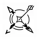 Arrow with SIC PARVIS MAGNA  tattoo design idea