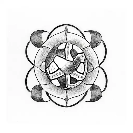 A blackwork tattoo of a soccer ball intertwined with Ecuadorian flora and fauna tattoo design idea