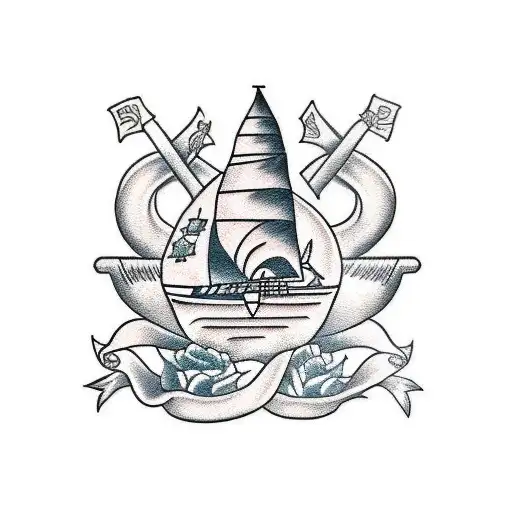 A blackwork tattoo of Ecuador tattoo design idea