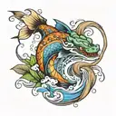 river flowing  tattoo design idea