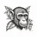monkey tattoo design idea