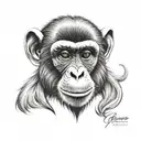 monkey tattoo design idea