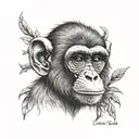 monkey tattoo design idea
