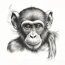 monkey tattoo design idea