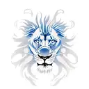 Sporting Clube de Portugal, Lion, blue colour and skulls tattoo design idea