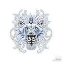 Sporting Clube de Portugal, Lion, blue colour and skulls tattoo design idea