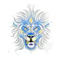 Sporting Clube de Portugal, Lion, blue colour and skulls tattoo design idea
