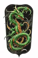 shiny rayquaza pokemon tattoo design idea