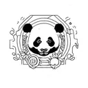 panda tattoo design idea