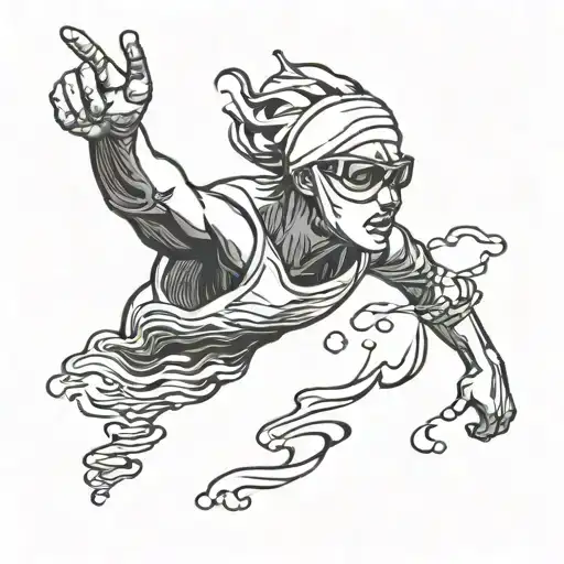 olympics,success,swimming tattoo design idea