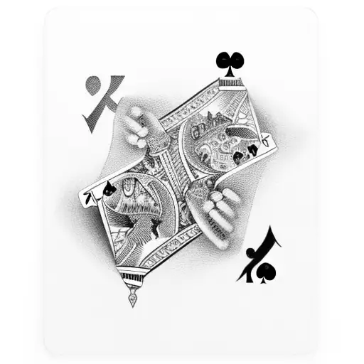 playing cards tattoo design idea