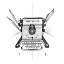 An old typewriter font spelling out a powerful mental health quote tattoo design idea