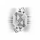 playing cards tattoo design idea