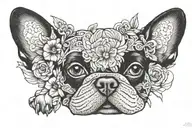 french bulldog tattoo design idea