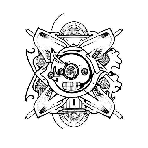 Biplane tattoo design idea