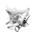 Biplane tattoo design idea
