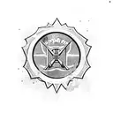 POW MIA logo with a Ruger .44 Magnum revolver and an M16 bayonnet tattoo design idea