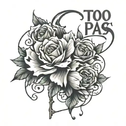 This too shall pass inscribed tattoo design idea
