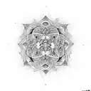 metatrons cube mandala tattoo design idea
