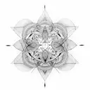 metatrons cube mandala tattoo design idea