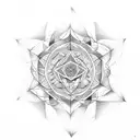metatrons cube mandala tattoo design idea