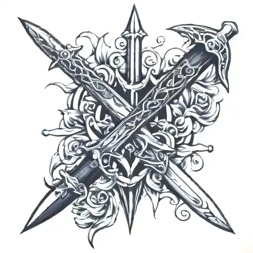 gothic sword tattoo tattoo design idea