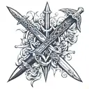 gothic sword tattoo tattoo design idea
